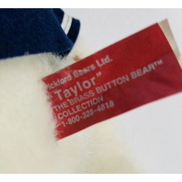 Pickford Bears Brass Button Stuffed Animal Sailor Taylor Happiness Good Luck VTG - Picture 10 of 12